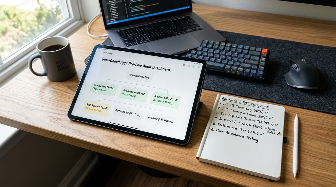 How to Audit a Vibe-Coded App Before Going Live: The Founder's Checklist