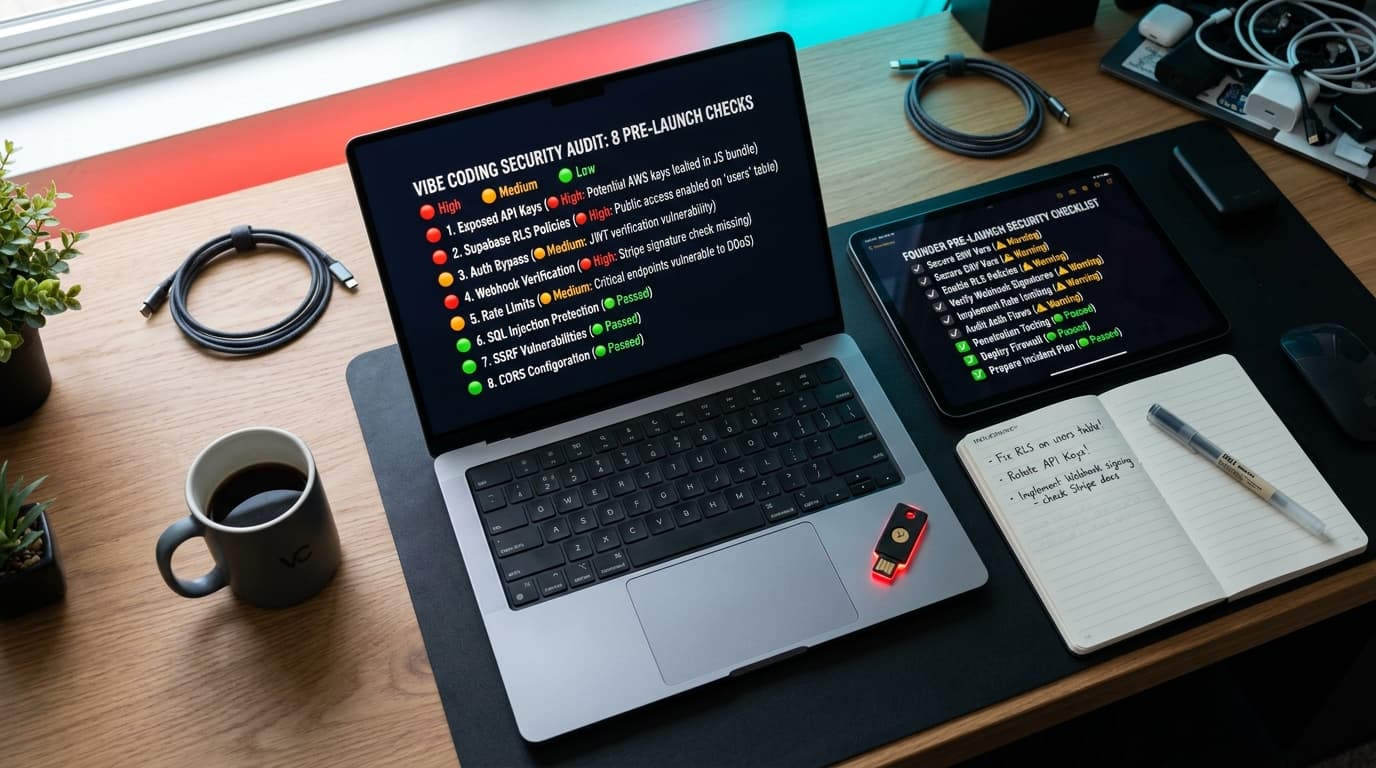 Vibe Coding Security Risks: The Founder's Pre-Launch Checklist (2026)